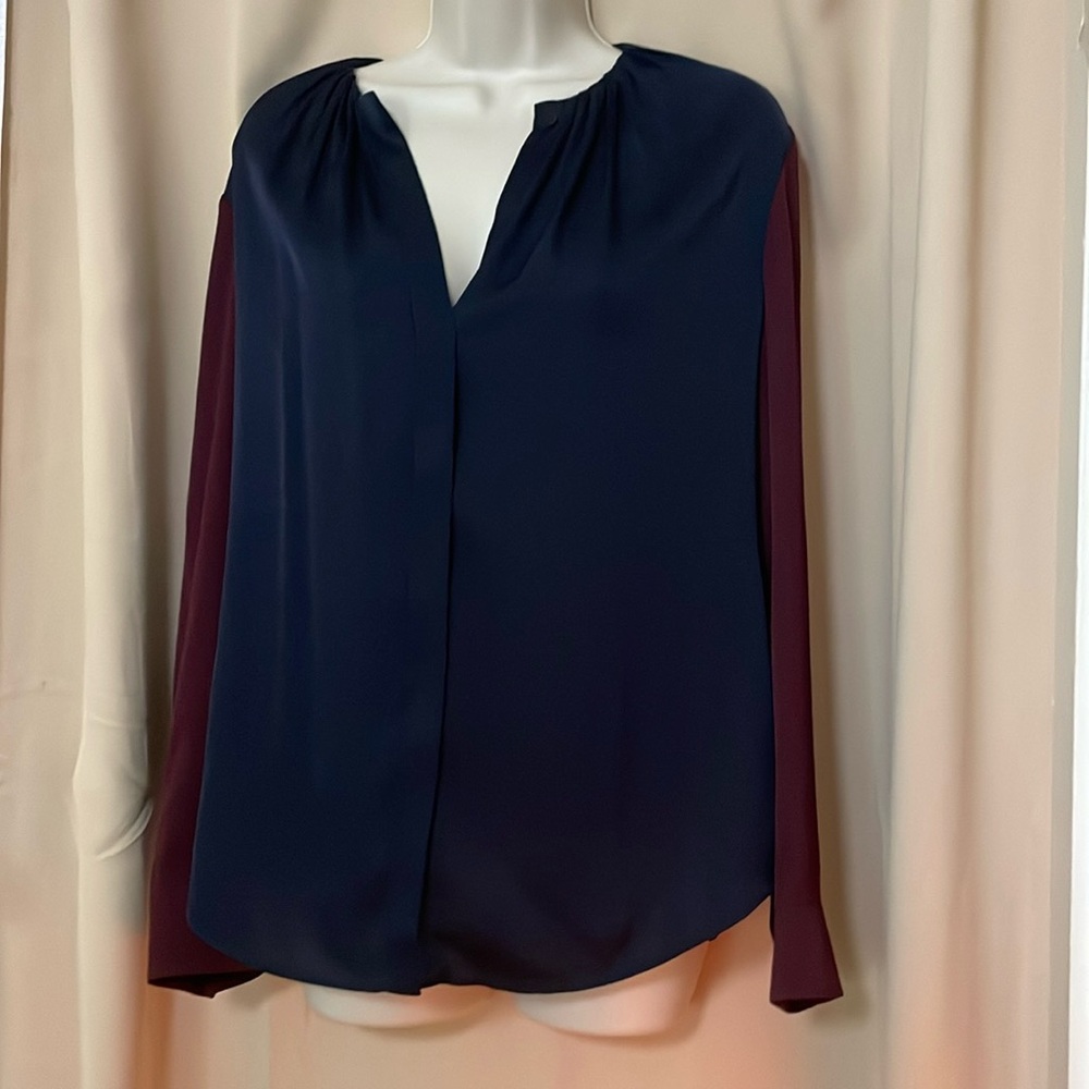 Hugo Boss silk blouse button down size 6
